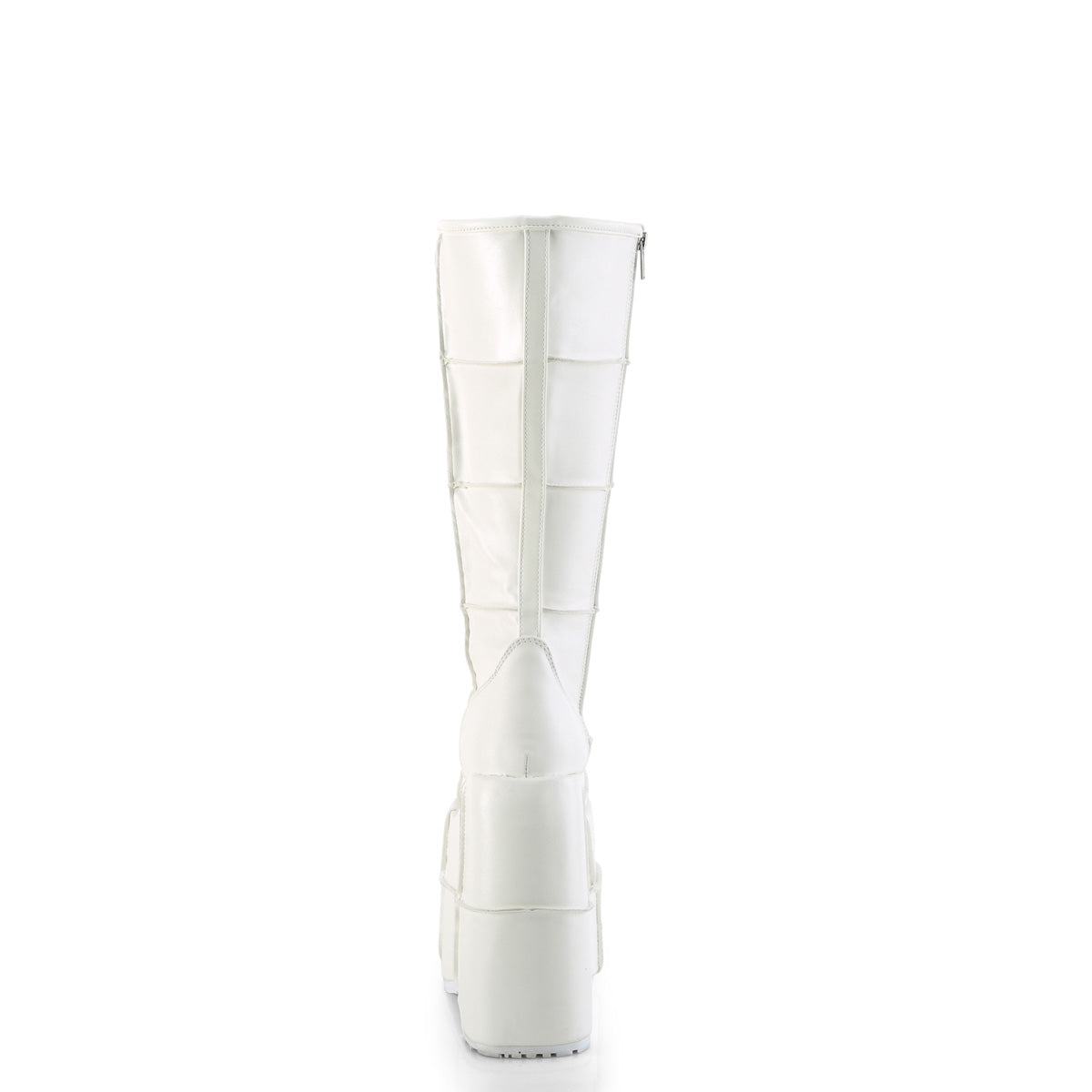 DemoniaCult Botas para hombre STACK-301 Wht Leather Vegan
