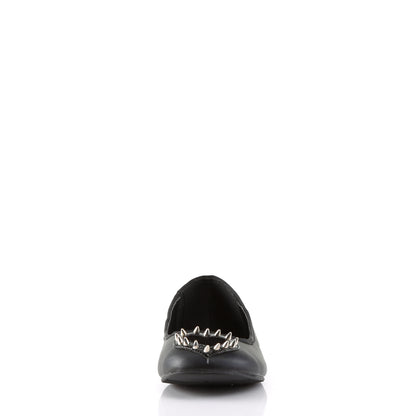 DemoniaCult Zapato bajo para mujer STAR-24 BLK Vegan Leather-Pony Fur