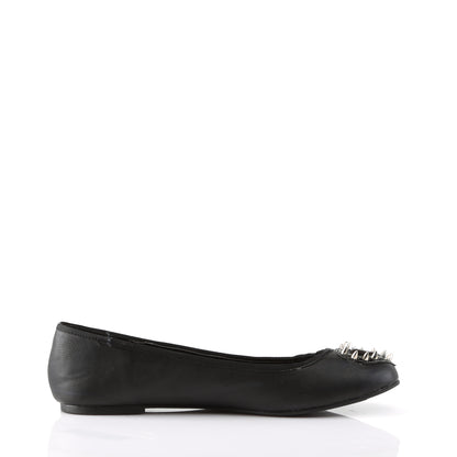 DemoniaCult Zapato bajo para mujer STAR-24 BLK Vegan Leather-Pony Fur
