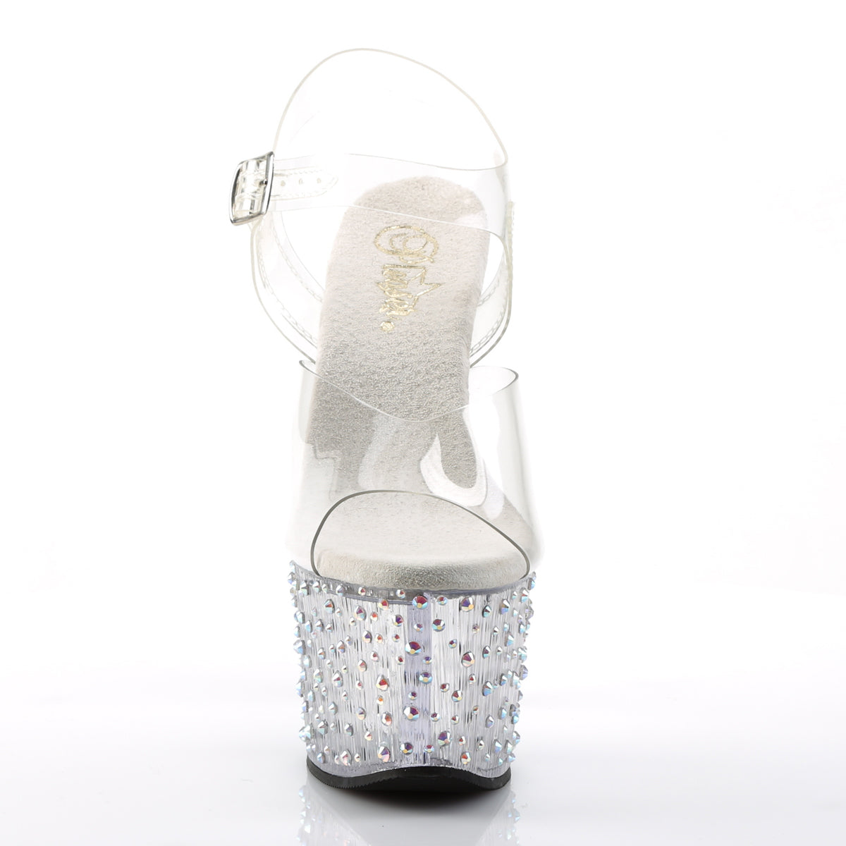 Pleaser Sandalias para mujer STARDANCE-708 CLR / CLR-SLV MULTI RS