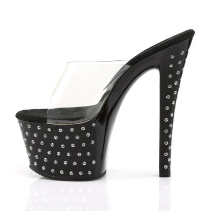 Pleaser Sandalias para mujer STARDUST-701 clr / blk