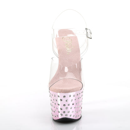 Pleaser De las mujeres  STARDUST-708 CLR/B. Cromo rosa