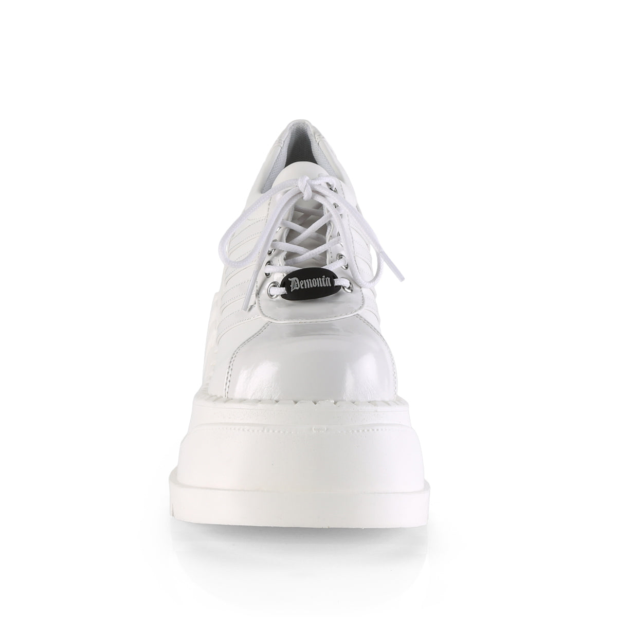 DemoniaCult Bombas de mujer STOMP-08 WHT Pat-Vegan Leather