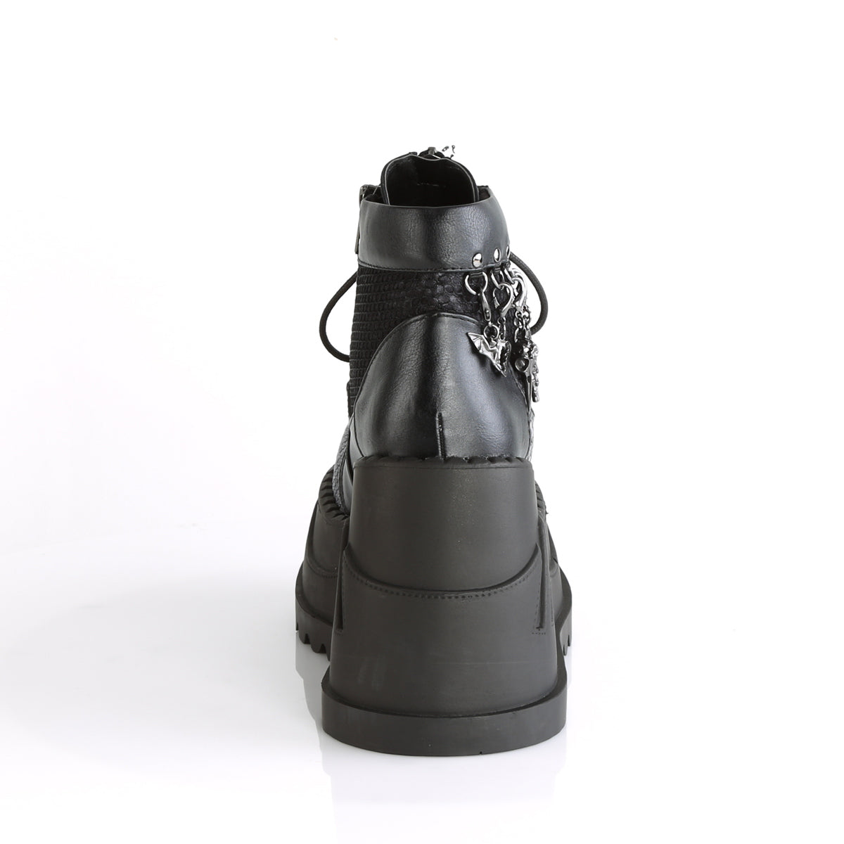 DemoniaCult Botas de tobillo para mujeres STOMP-18 BLK VELO VEGAL GREY VELVET