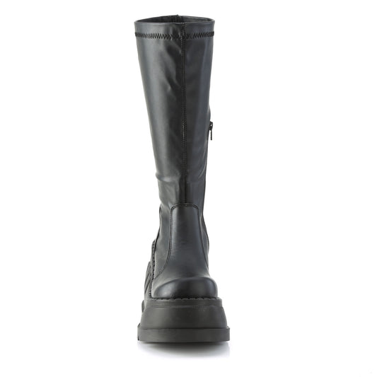 DemoniaCult Botas de mujer STOMP-200 BLK STRING VEGAN PUERO