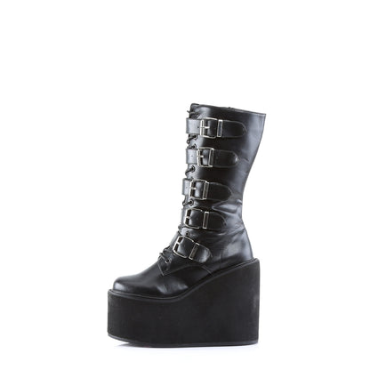 DemoniaCult Botas de mujer SWING-220 BLK LOOO VEGANO