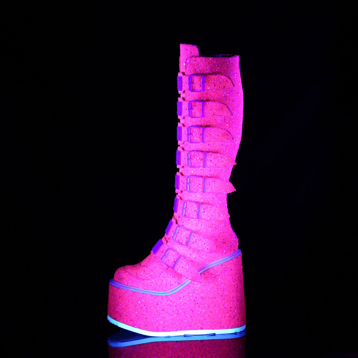 DemoniaCult  Botas SWING-815UV brillo rosa