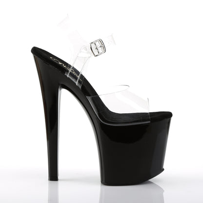 Pleaser Womens Sandals TABOO-708 Clr/Blk