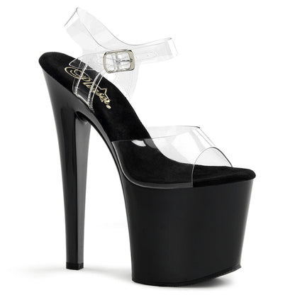 Pleaser Womens Sandals TABOO-708 Clr/Blk