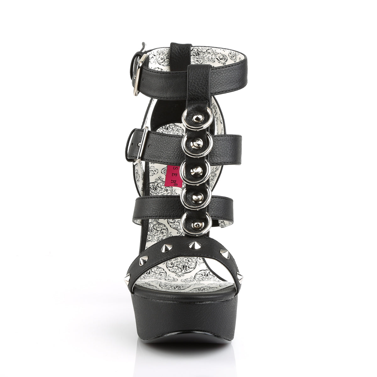 Pleaser Pink Label Bombas para mujer TEEZE-42W Blk Faux Cuero