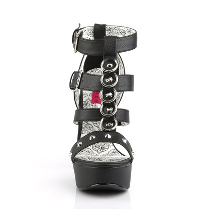 Pleaser Pink Label Bombas para mujer TEEZE-42W Blk Faux Cuero
