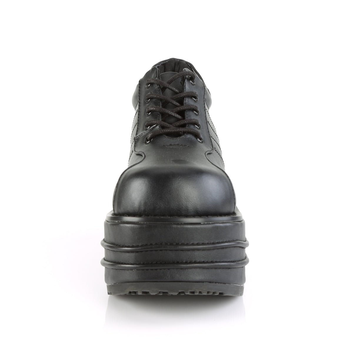 DemoniaCult Botas para hombre TEMPO-08 BLK de cuero vegano
