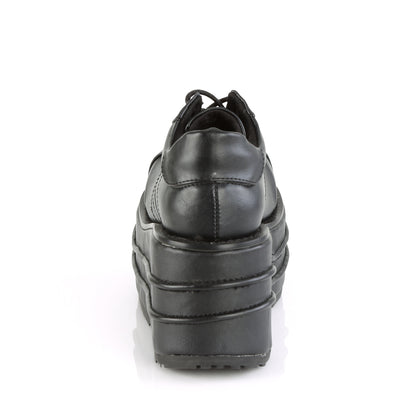 DemoniaCult Botas para hombre TEMPO-08 BLK de cuero vegano