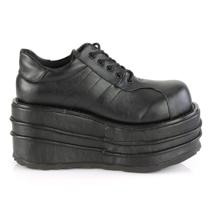 DemoniaCult Botas para hombre TEMPO-08 BLK de cuero vegano