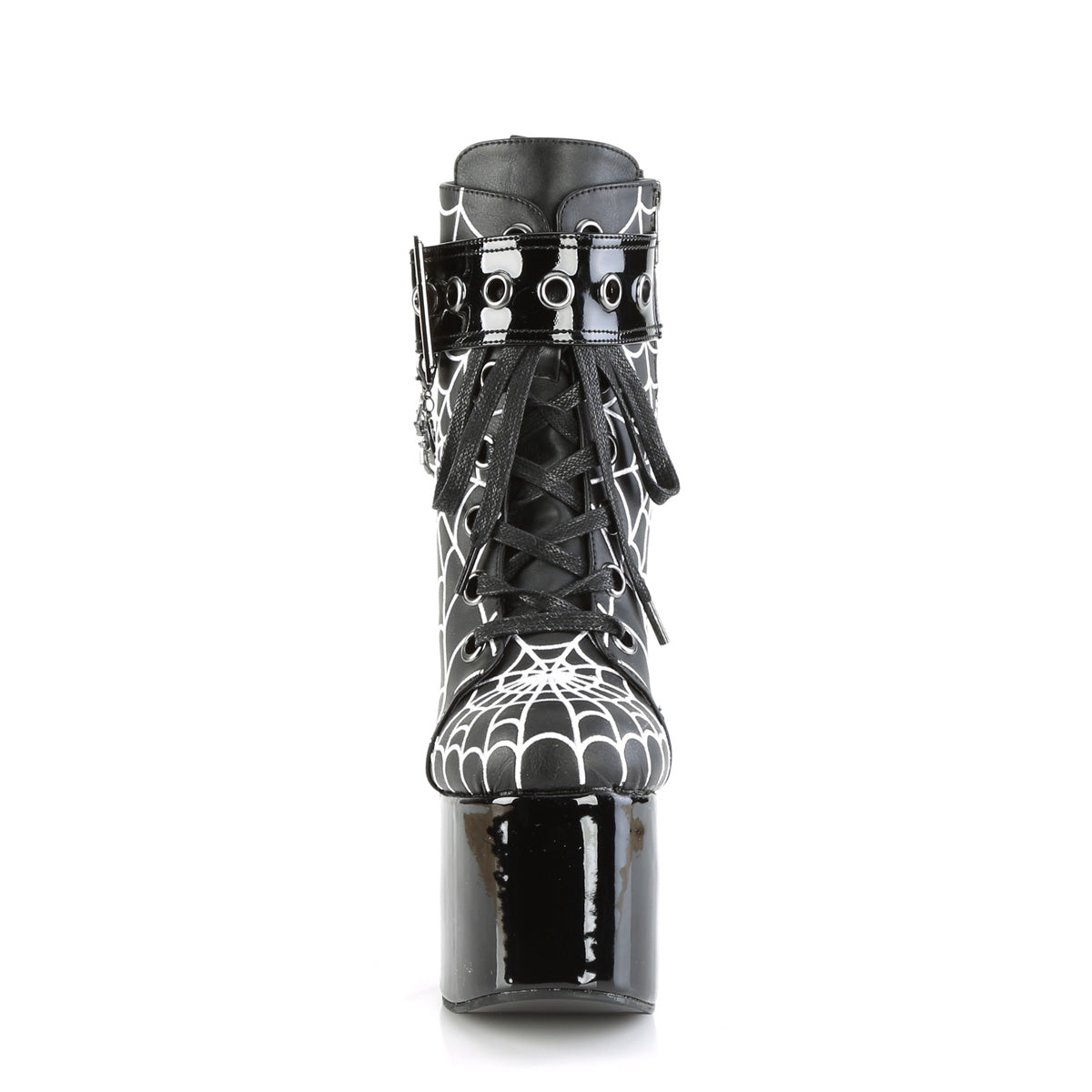 DemoniaCult  Botines TORMENT-51 BLK de cuero vegano