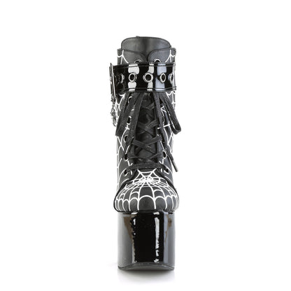 DemoniaCult  Botines TORMENT-51 BLK de cuero vegano