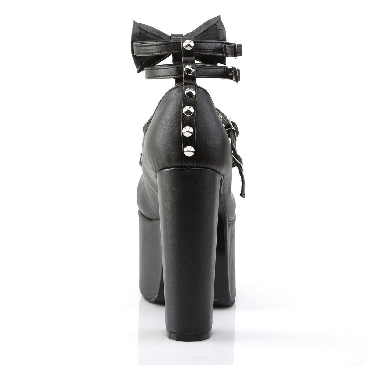 DemoniaCult Womens Pumps TORMENT-600 Blk Vegan Leather