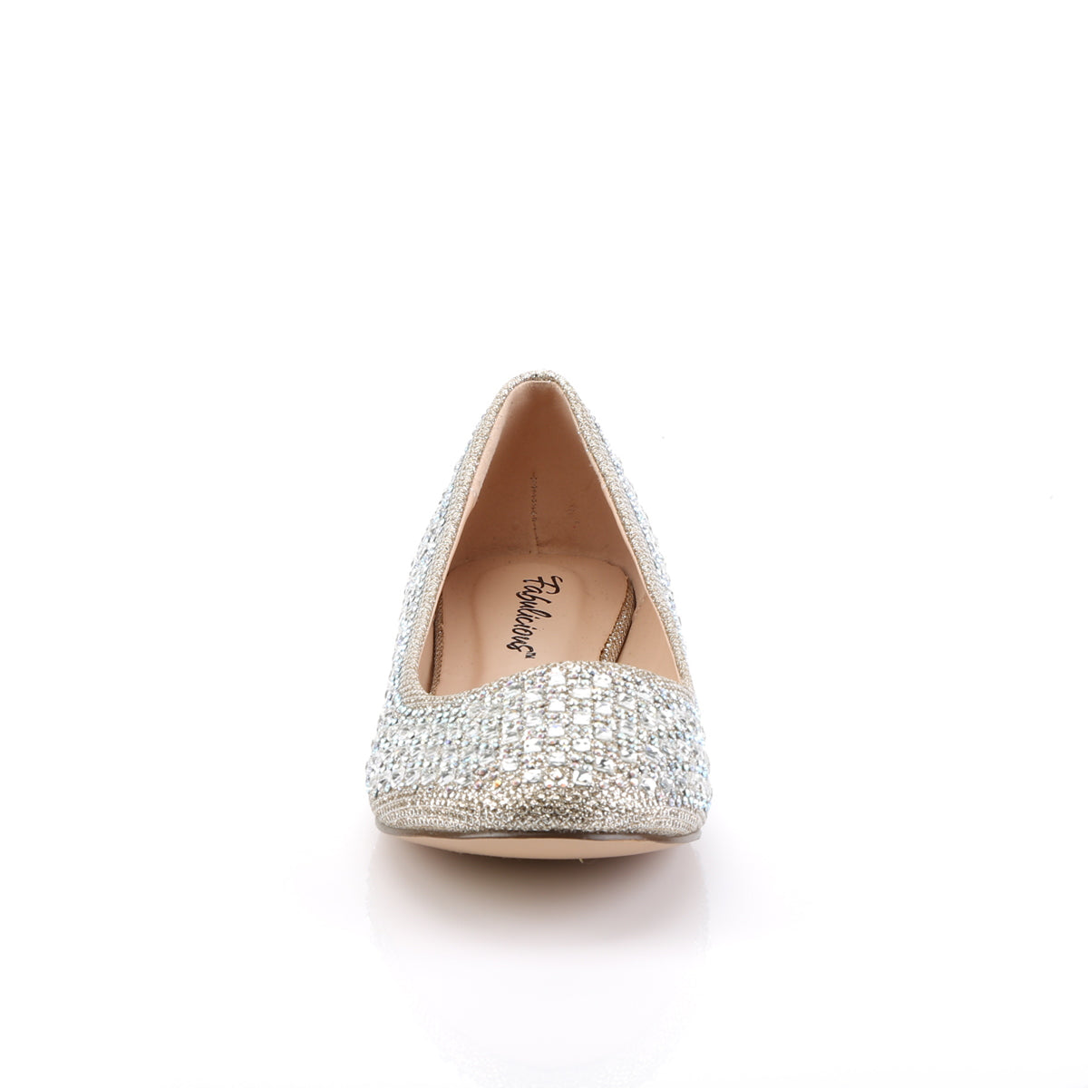 Fabulicious Bombas para mujer TREAT-06 tejido de malla desnuda brillo