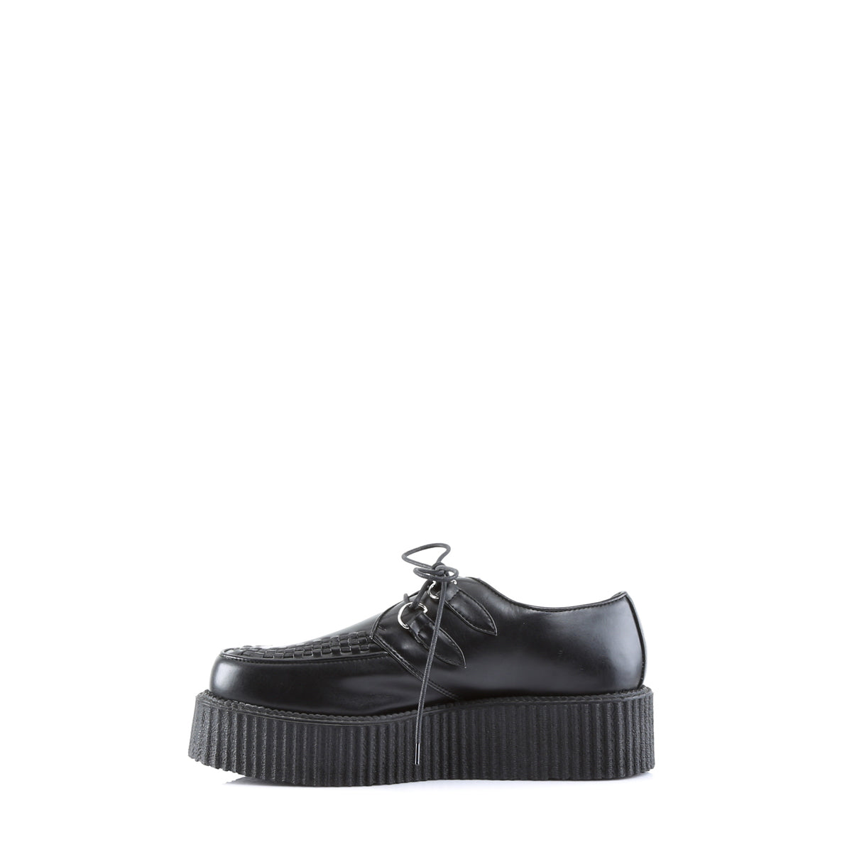 DemoniaCult Zapato bajo para hombre V-CREEPER-502 BLK de cuero vegano