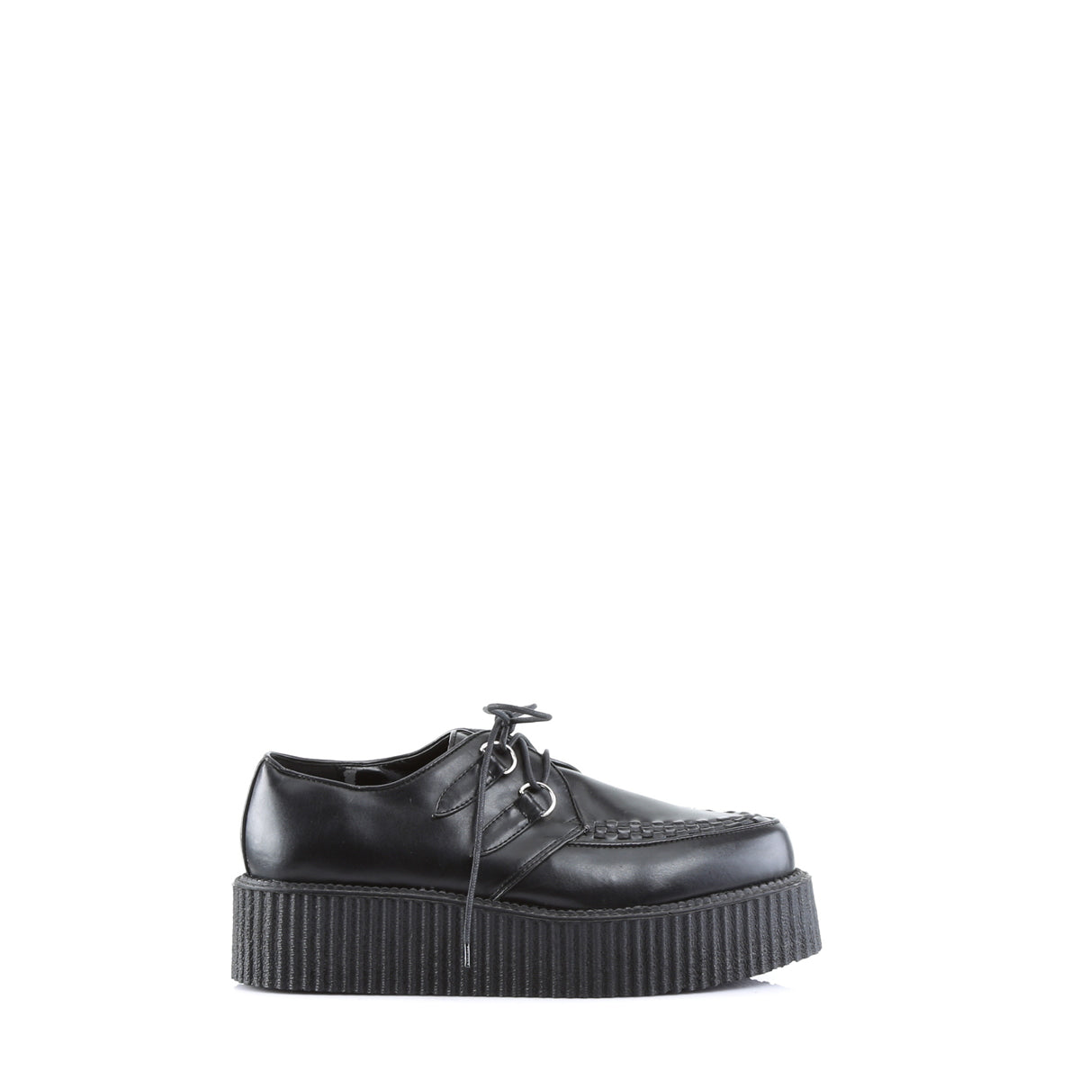 DemoniaCult Zapato bajo para hombre V-CREEPER-502 BLK de cuero vegano
