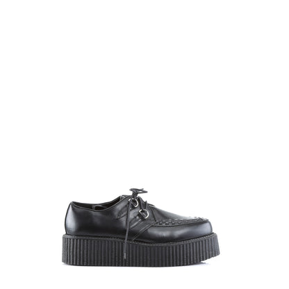 DemoniaCult Zapato bajo para hombre V-CREEPER-502 BLK de cuero vegano