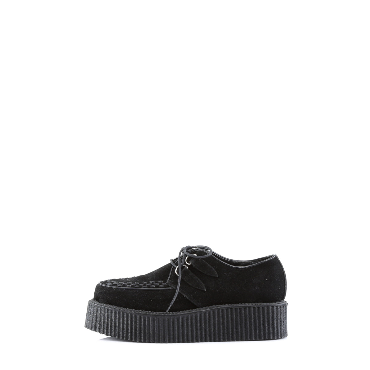 DemoniaCult Zapato bajo para hombre V-CREEPER-502S BLK Vegan Suede