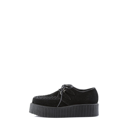 DemoniaCult Zapato bajo para hombre V-CREEPER-502S BLK Vegan Suede