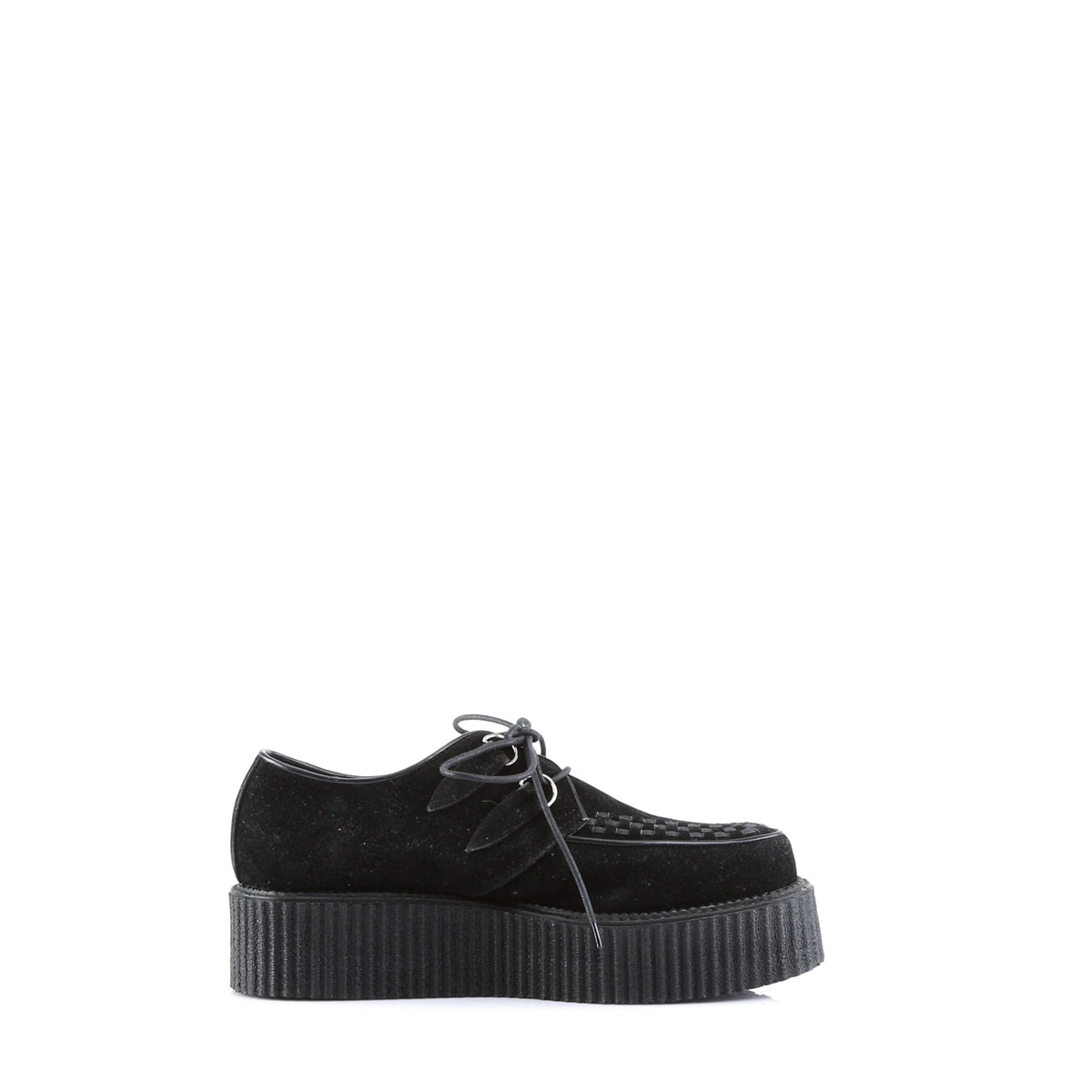 DemoniaCult Zapato bajo para hombre V-CREEPER-502S BLK Vegan Suede