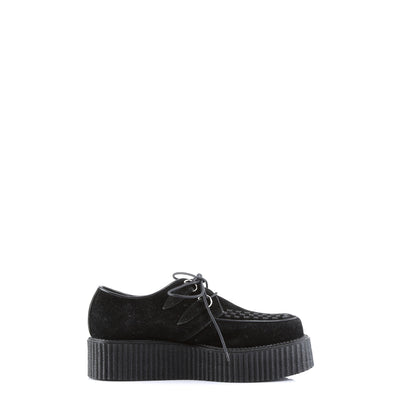 DemoniaCult Zapato bajo para hombre V-CREEPER-502S BLK Vegan Suede