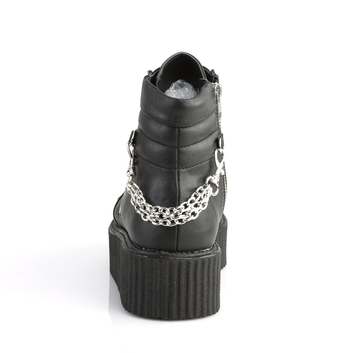 DemoniaCult Zapato bajo para hombre V-CREEPER-565 BLK de cuero vegano