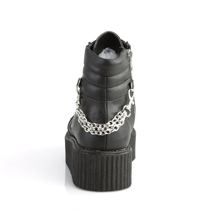 DemoniaCult Zapato bajo para hombre V-CREEPER-565 BLK de cuero vegano