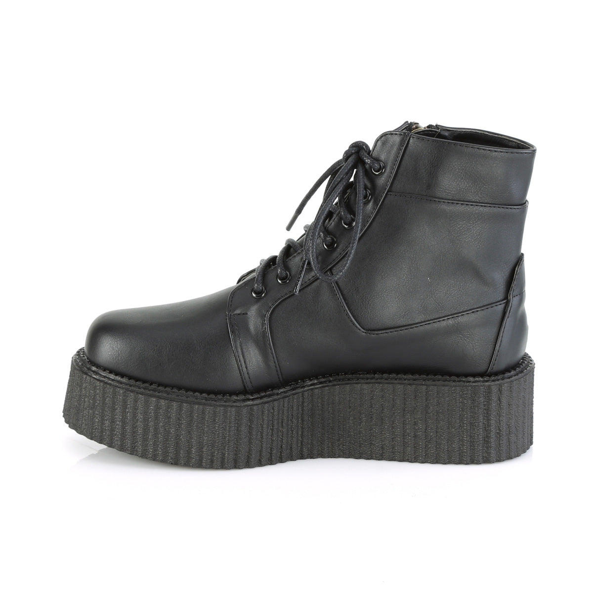 DemoniaCult Zapato bajo para hombre V-CREEPER-571 BLK de cuero vegano