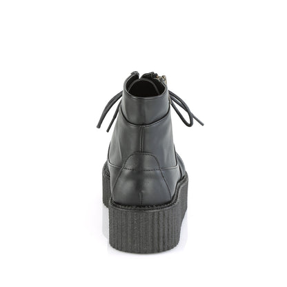 DemoniaCult Zapato bajo para hombre V-CREEPER-571 BLK de cuero vegano