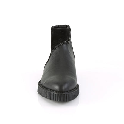 DemoniaCult Zapato bajo para hombre V-CREEPER-750 BLK Microfibra de cuero vegano