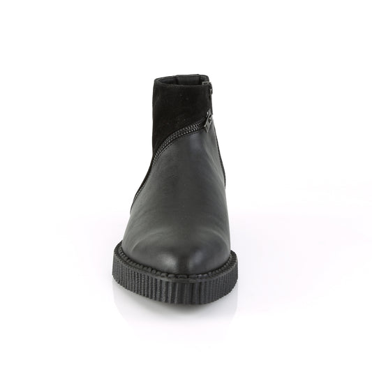 DemoniaCult Zapato bajo para hombre V-CREEPER-750 BLK Microfibra de cuero vegano
