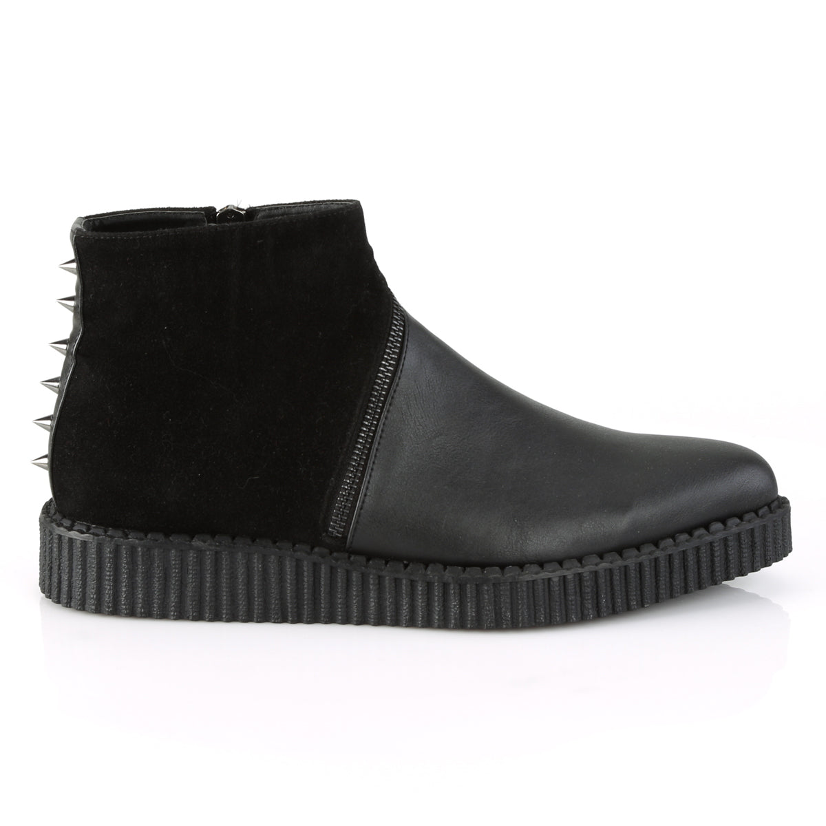 DemoniaCult Zapato bajo para hombre V-CREEPER-750 BLK Microfibra de cuero vegano