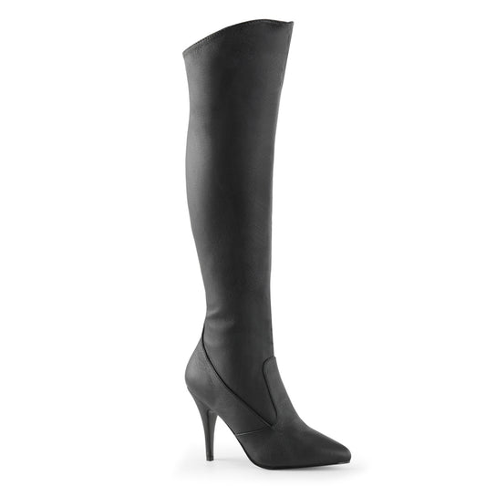 Pleaser Botas de mujer VANITY-2013 Blk Cuero
