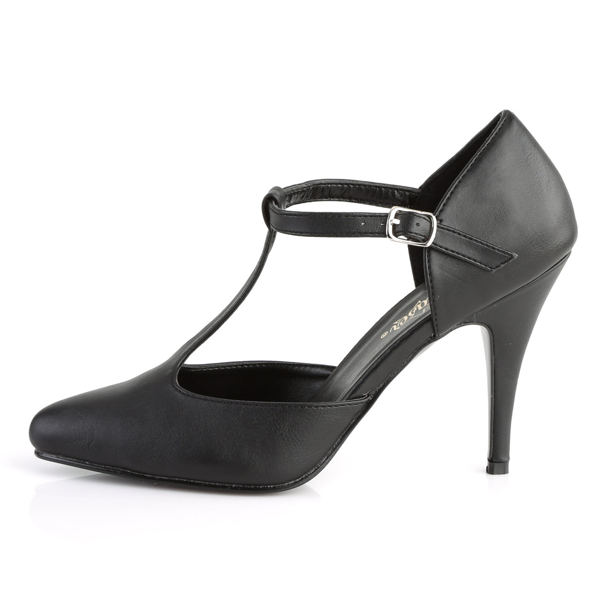 Pleaser Bombas para mujer VANITY-415 Blk Faux Cuero