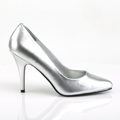 Pleaser Bombas para mujer VANITY-420 SLV Faux Cuero