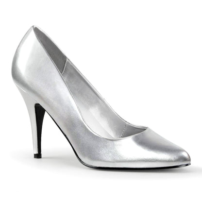 Pleaser Bombas para mujer VANITY-420 SLV Faux Cuero