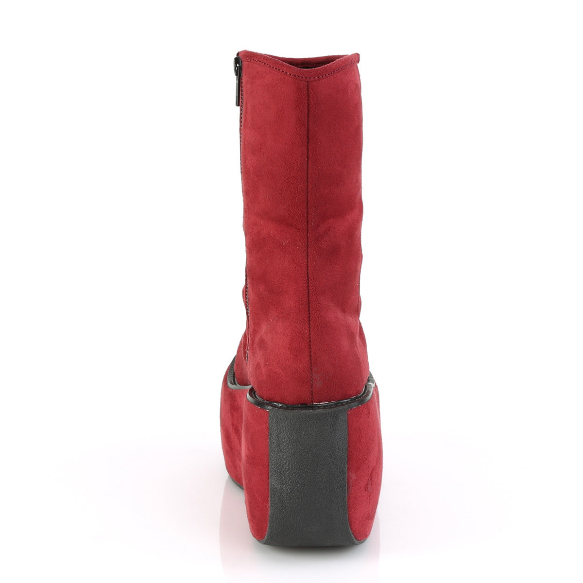 DemoniaCult Botas de tobillo para mujeres VIOLET-100 ante burdeos falsos