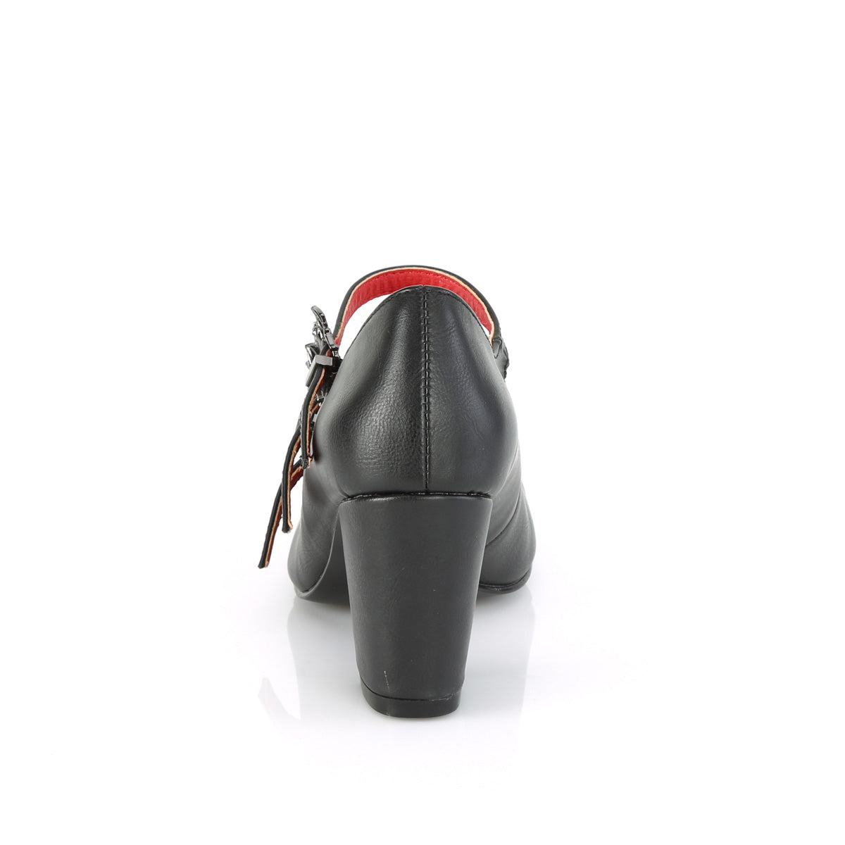 DemoniaCult Bombas de mujer VIVIKA-38 BLK de cuero vegano