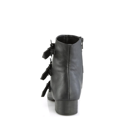 DemoniaCult Botas para hombre WARLOCK-50-B BLK de cuero vegano