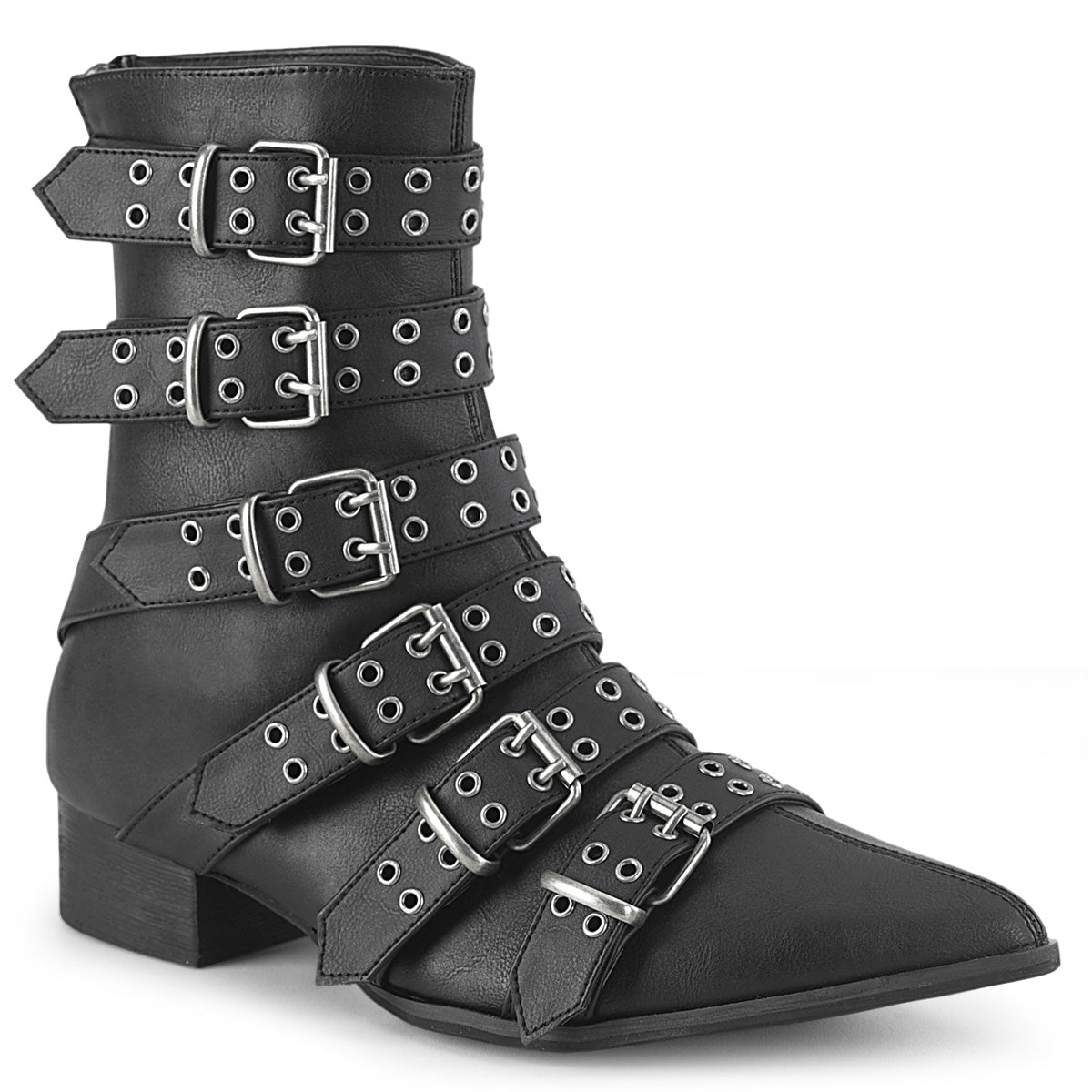 DemoniaCult Mens Boots WARLOCK-70 Blk Vegan Leather