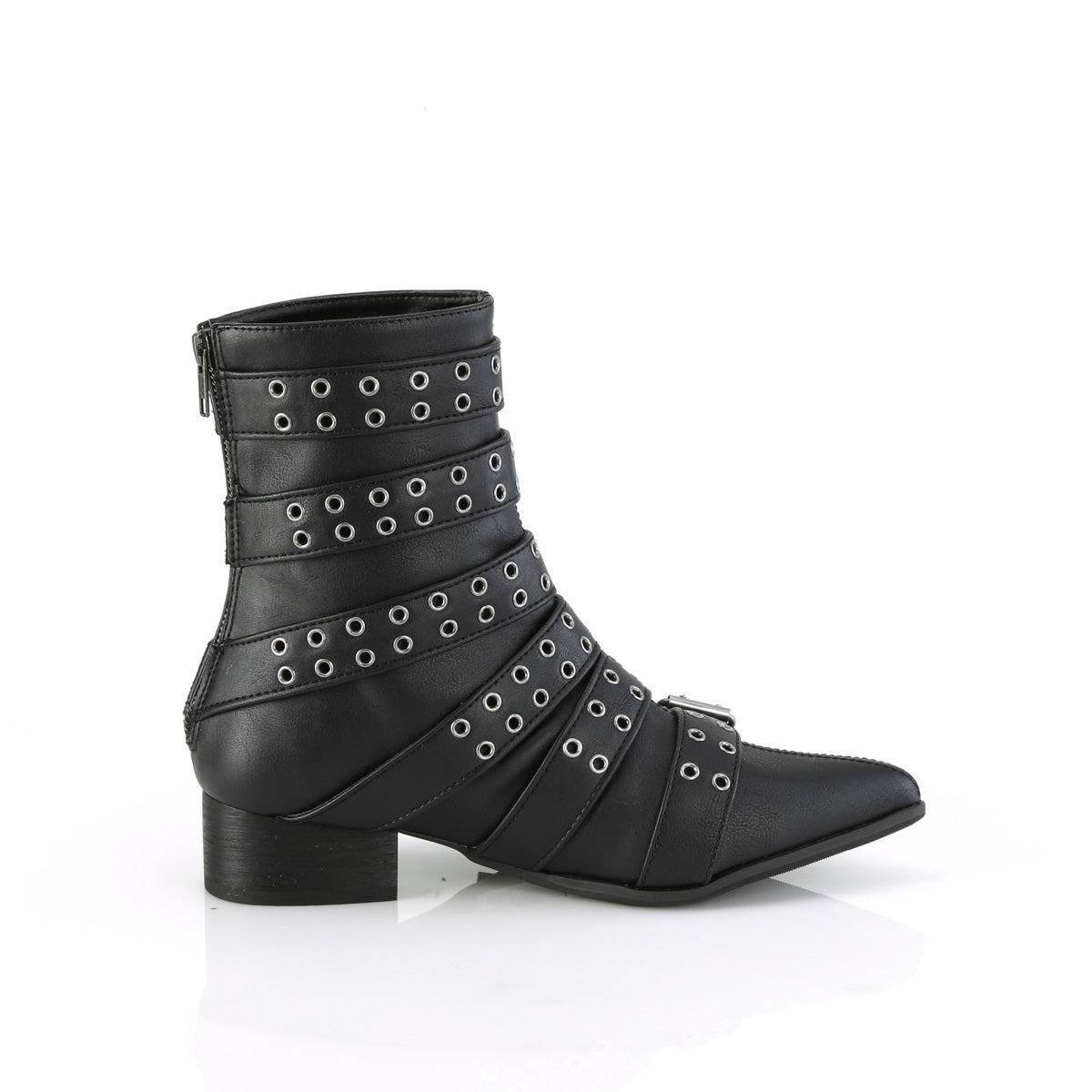 DemoniaCult Mens Boots WARLOCK-70 Blk Vegan Leather