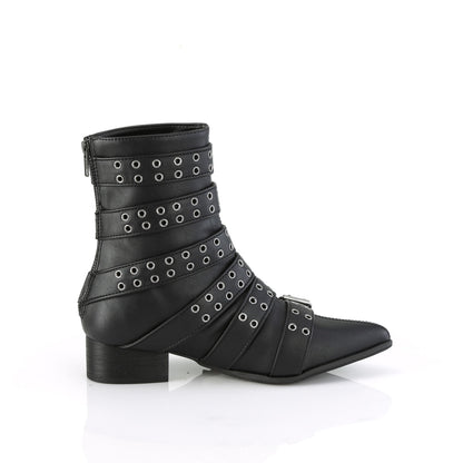DemoniaCult Mens Boots WARLOCK-70 Blk Vegan Leather