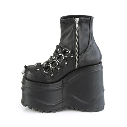 DemoniaCult  Botines WAVE-110 BLK STRING VEGAN LOOO