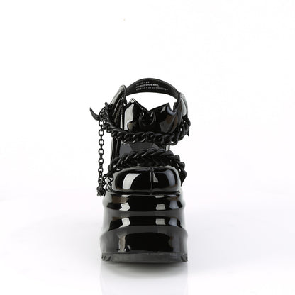 DemoniaCult Womens Sandals WAVE-20 Blk Pat