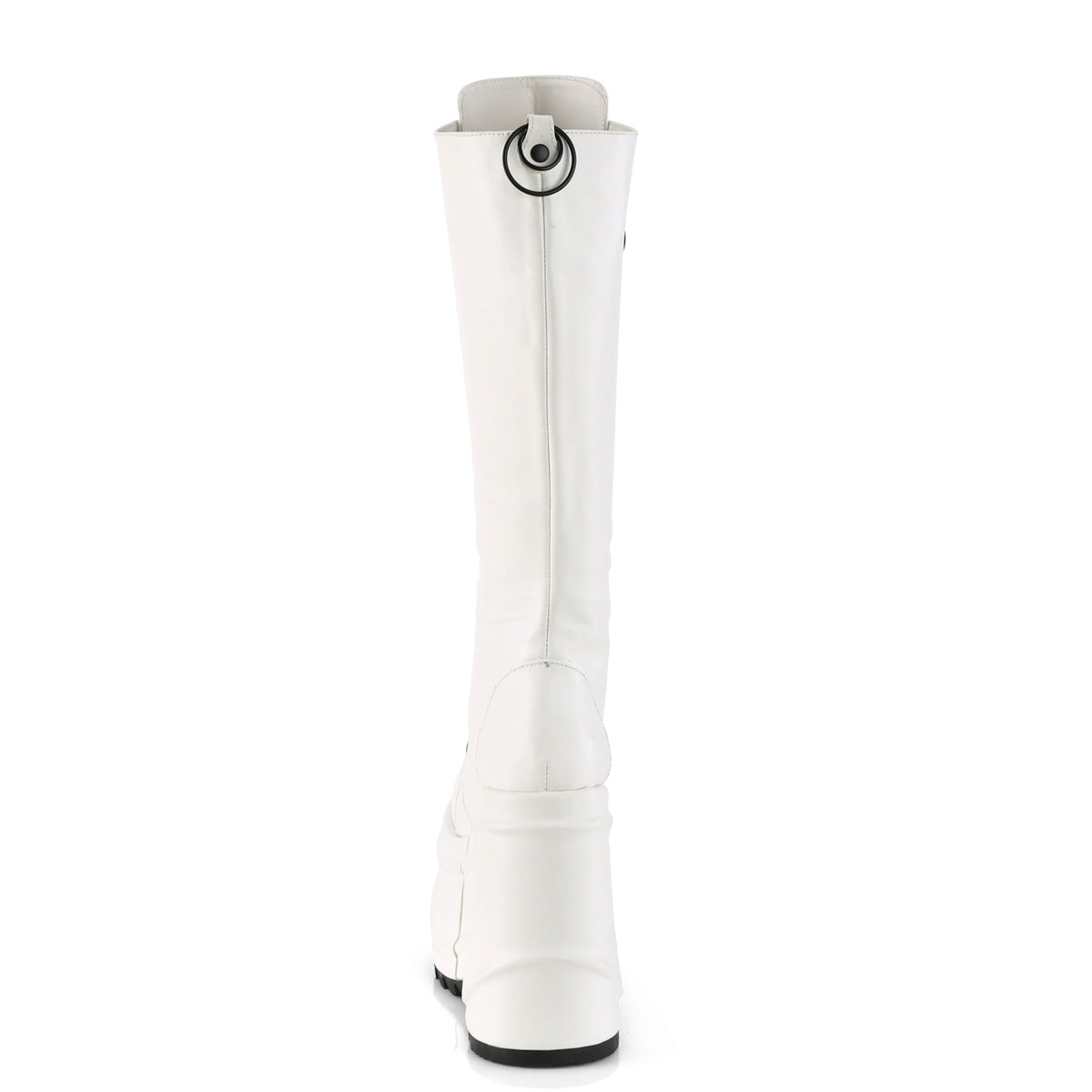 DemoniaCult Botas de mujer WAVE-200 WHT cuero vegano