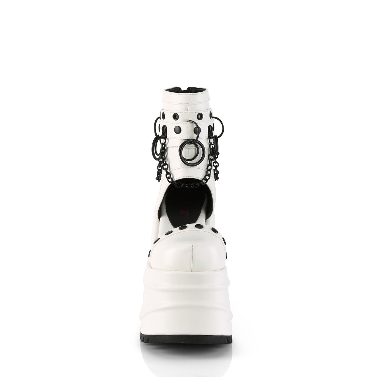DemoniaCult  Sandalias WAVE-22 Wht Leather Vegan